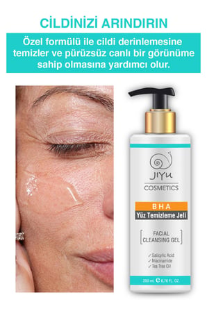 Jiyu Yüz Temizleme Jeli Akne ve Siyah Nokta Karşıtı Arındırıcı Nemlendirici Temizleme Jeli 200 ml.