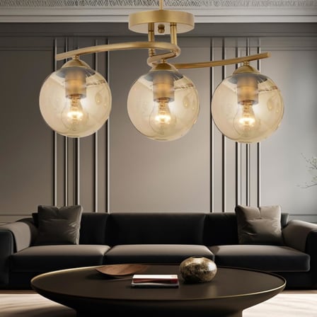 Elite 3Lü Eskitme Bal Camlı Modern Mutfak Yatak odası Salon Avize 