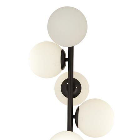 Uzel 5Li Siyah Modern Tasarım Metal Lambader