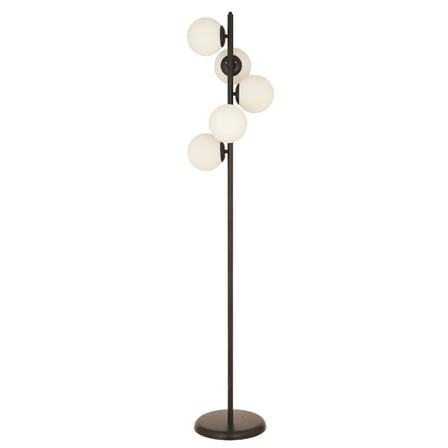 Uzel 5Li Siyah Modern Tasarım Metal Lambader