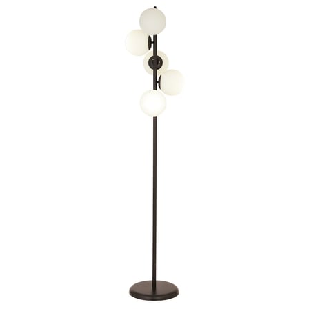 Uzel 5Li Siyah Modern Tasarım Metal Lambader