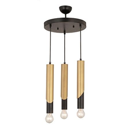 Vegamu 3Lü Yuvarlak Eskitme Modern Koridor Mutfak Salon Retro Avize