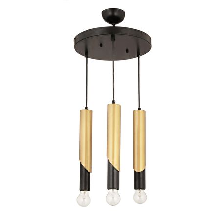 Vegamu 3Lü Yuvarlak Eskitme Modern Koridor Mutfak Salon Retro Avize