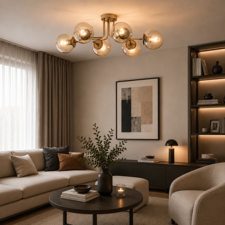 Tanyer 6Lı Eskitme Modern Sarkıt Yatak odası Salon Avize 