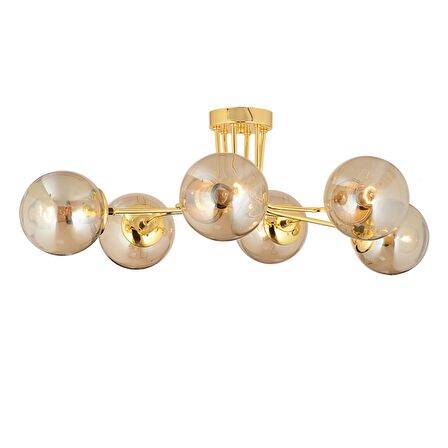 Tanyer 6Lı Gold Modern Sarkıt Yatak odası Salon Avize 