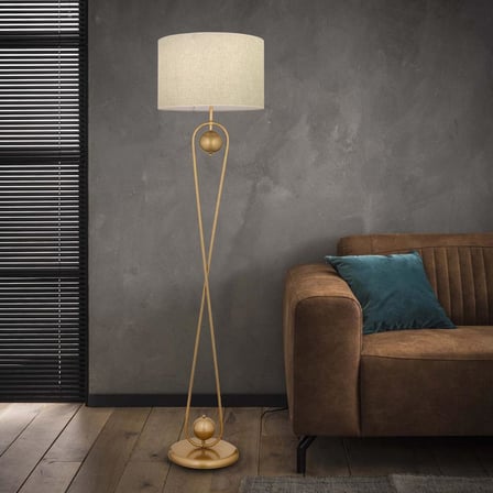 Letta Eskitme Şapkalı EskitmeModern Tasarım Ayaklı Abajur Lamba Metal Lambader