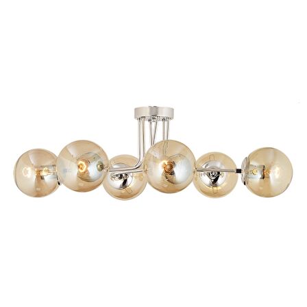 Tanyer 6Lı Krom Modern Sarkıt Yatak odası Salon Avize 