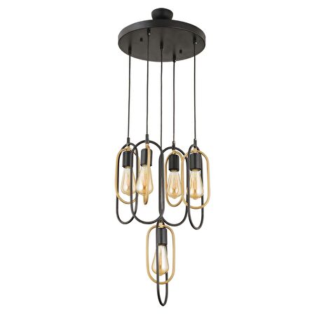 Lotus 5Li Yuvarlak Eskitme Modern Sarkıt Mutfak Yatak odası Salon Sarkıt Avize 