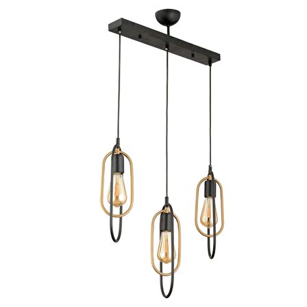 Lotus 3Lü Sıralı Eskitme Modern Sarkıt Mutfak Yatak odası Salon Sarkıt Avize 