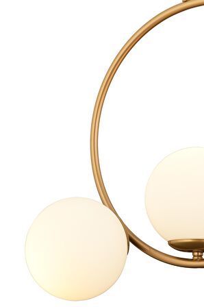 Ladre 3Lü Beyaz Camlı Eskitme Boyalı Modern Sarkıt, MutfakYatak odası Salon Avize 