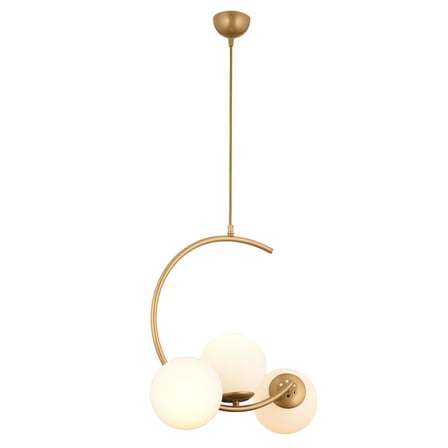 Ladre 3Lü Beyaz Camlı Eskitme Boyalı Modern Sarkıt, MutfakYatak odası Salon Avize 