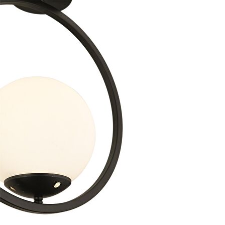 Lifos Tekli Siyah Plafonyer Modern Mutfak Retro Salon Avize 