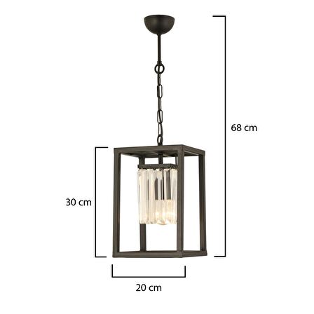 Belemir Kristal Taşlı Modern Salon Avize