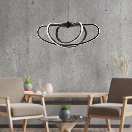 Aura Sarkıt 74 Watt Sarkıt 3 Renkli Ledli Modern Mutfak Banyo Led Salon Sarkıt Avize