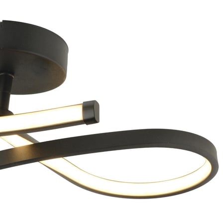 Vetto Siyah 38 Watt Plafonyer 3 Renkli Ledli Modern Mutfak Banyo Led Salon Sarkıt Avize