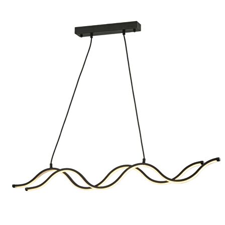 Barciella 2Li Siyah 48 Watt 3 Renkli Modern Mutfak Banyo Mutfak Led Salon Avize
