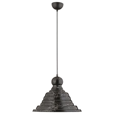 Lovisa Siyah Mermer Desenli Modern Tekli Cafe,Restoran için Uygun Retro Genç Odası Avize