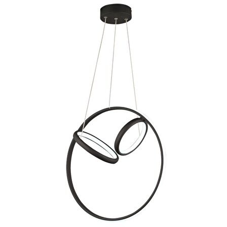 Acosta Siyah Sarkıt 44 Watt Sarkıt 3 Renkli Ledli Modern Mutfak Banyo Led Salon Sarkıt Avize