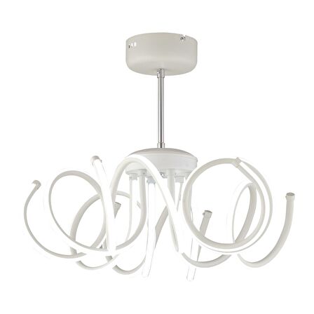 Alkent Beyaz Sarkıt 120 Watt Sarkıt 3 Renkli Ledli Modern Mutfak Banyo Led Salon Sarkıt Avize