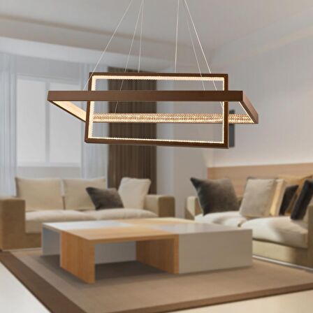 Belva Siyah Sarkıt 84 Watt Sarkıt 3 Renkli Ledli Modern Mutfak Led Salon Sarkıt Avize