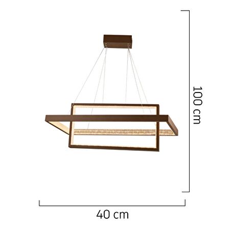 Belva Siyah Sarkıt 84 Watt Sarkıt 3 Renkli Ledli Modern Mutfak Led Salon Sarkıt Avize