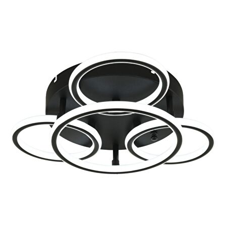 Dalia Siyah 114 Watt 3 Renkli Ledli Modern Mutfak Banyo Led Salon Plafonyer  Avize