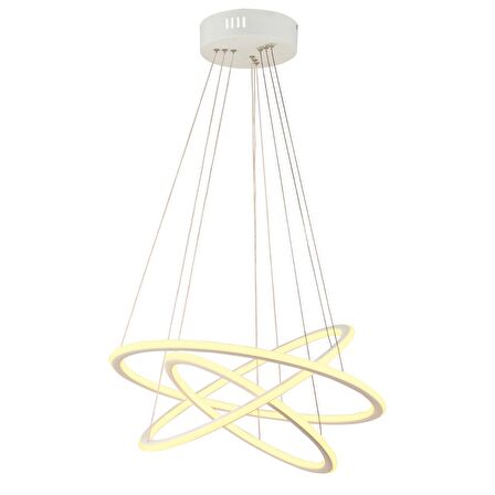 Lingo Beyaz Sarkıt 90 Watt Sarkıt 3 Renkli Ledli Modern Mutfak Banyo Led Salon Sarkıt Avize