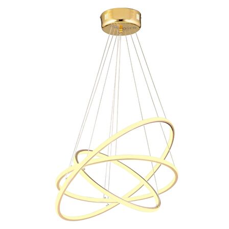 Lingo Gold Sarkıt 90 Watt Sarkıt 3 Renkli Ledli Modern Mutfak Banyo Led Salon Sarkıt Avize