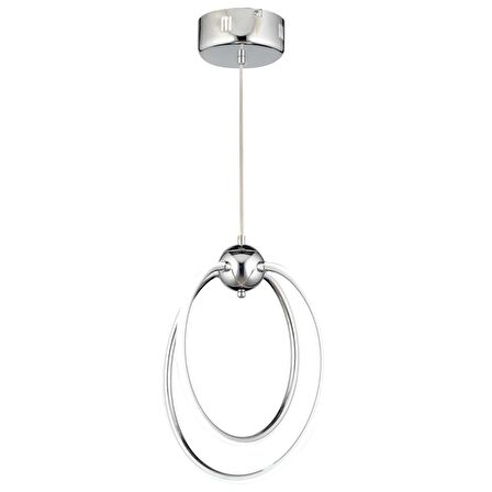 Lucca 2li Krom Sarkıt 40 Watt Sarkıt 3 Renkli Ledli Modern Mutfak Banyo Led Salon Sarkıt Avize
