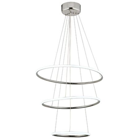 Nordic Krom Sarkıt 96 Watt Sarkıt 3 Renkli Ledli Modern Mutfak Banyo Led Salon Sarkıt Avize