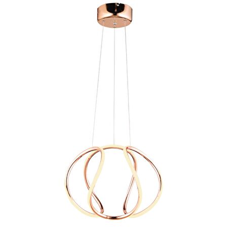 Pietra Rose Gold Sarkıt 56 Watt Sarkıt 3 Renkli Ledli Modern Mutfak Banyo Led Salon Sarkıt Avize