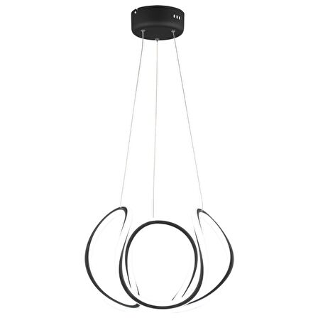 Pietra Siyah Sarkıt 56 Watt Sarkıt 3 Renkli Ledli Modern Mutfak Banyo Led Salon Sarkıt Avize