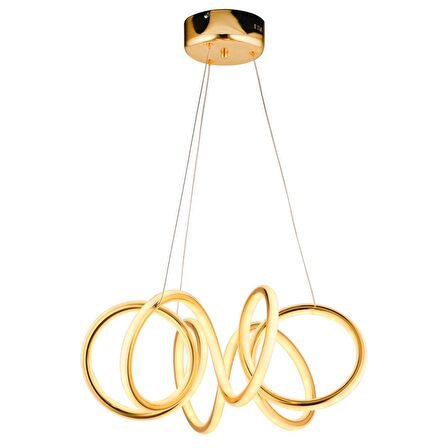 Verena Gold Sarkıt 44 Watt Sarkıt 3 Renkli Ledli Modern Mutfak Banyo Led Salon Sarkıt Avize