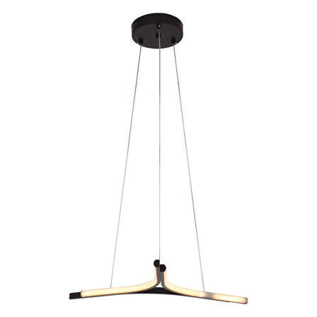 Simon Mat Siyah Boyalı 30 Watt Led 300K Salon Oturma Odası Genç Odası Ledli Avize 