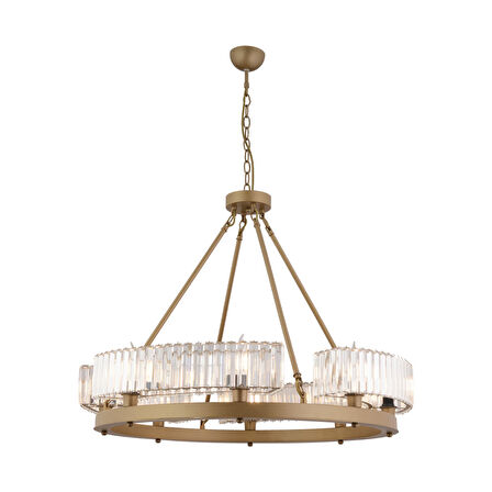 Azalea 8li Eskitme Kristalli Taşlı Modern Tasarım Kristal Salon Avize
