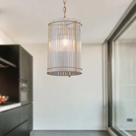 Coswell Tekli 20'Lik Eskitme Kristalli Taşlı Modern Tasarım Kristal Salon Avize