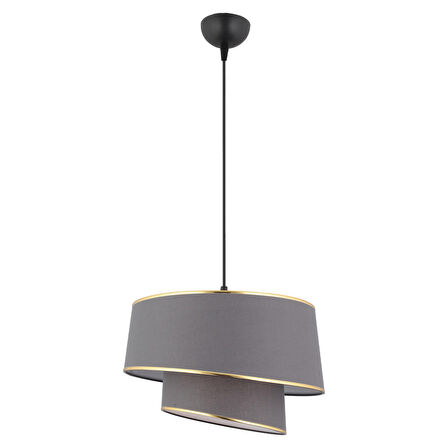 Paoni 2 Katlı Gri Gold Detaylı Modern Koridor,Yatak Odası Salon Avize