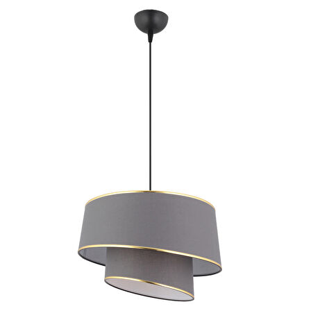 Paoni 2 Katlı Gri Gold Detaylı Modern Koridor,Yatak Odası Salon Avize