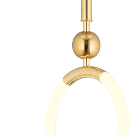 Struer Tekli Gold Ledli Modern Koridor, Yatak Odası Salon Sarkıt Led Avize