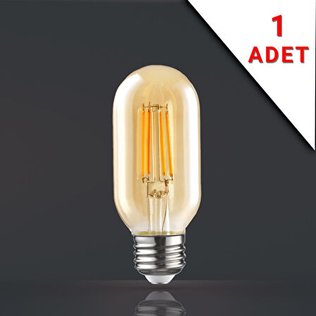 LED FİLAMANLI E27 RUSTİK AMPUL 6 WATT 2500K GÜN IŞIĞI T45