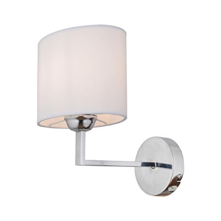 Apliqa Zadie Metal Modern Banyo - Yatak Odası Duvar - Yatak Başı Krom Aplik 