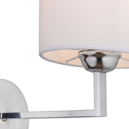 Apliqa Zadie Metal Modern Banyo - Yatak Odası Duvar - Yatak Başı Krom Aplik 
