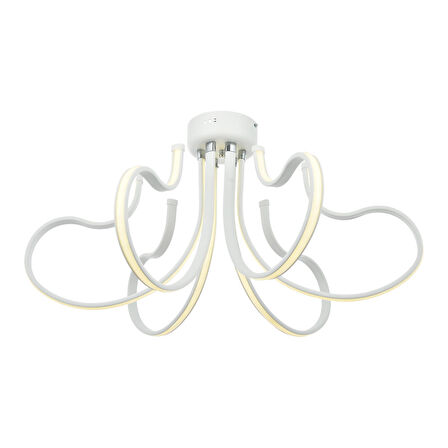 Budin 6'Lı Beyaz 72 Watt Sarkıt Ledli Modern Mutfak Banyo Led Salon Plafonyer Avize