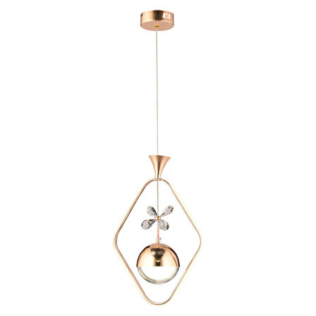 Laxus Tekli 48 Watt Gold Ledli Kelebek Detaylı Modern Koridor, Yatak Odası Salon Sarkıt Led Avize