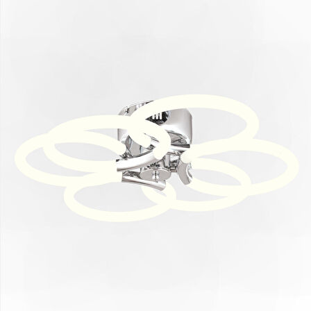 Riga 144 Watt 4000K Krom Plafoyer Modern Mutfak Banyo Salon Led Avize