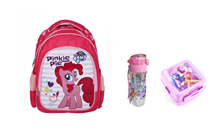 MY LITTLE PONY İLKOKUL SIRT ÇANTASI PINKIE PIE ,Matara ve Beslenme Kabı