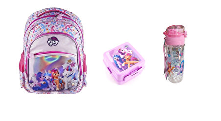 My Little Pony 22618 Ilkokul Sırt Çantası  ve  Beslenme Seti (MATARA+BESLENME KABI )