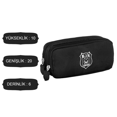 Beşiktaş 2 Bölmeli Logo Baskılı  Kalemlik (24337)