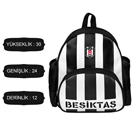 Beşiktaş 2 Bölmeli  Çubuklu Anaokulu Çantası (24353)