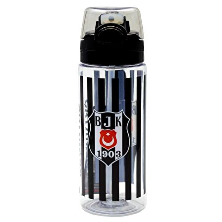 Beşiktaş Kartal Baskılı Plastik Matara 500 ml Siyah (24390)